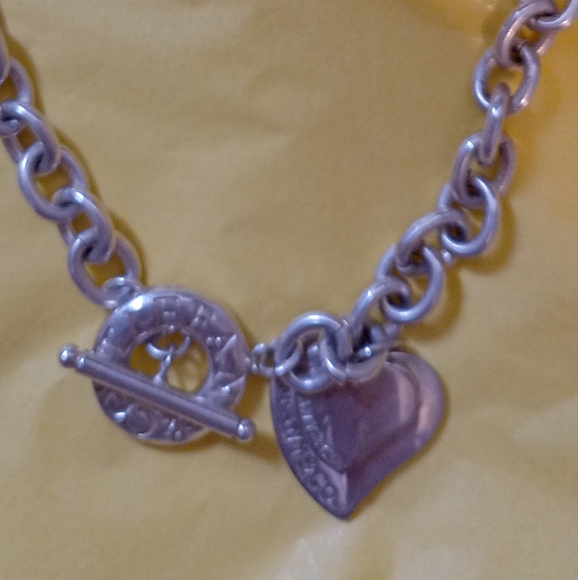 Tiffany and co Vintage sterling silver heart toggle necklace - Picture 3 of 8